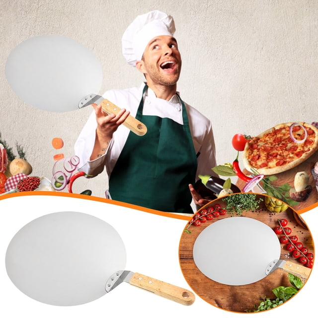 Hearth & Gear Stainless Steel Pizza Tray Baking Tools Round Pancake Shovel Pizza Shovel Cake Transfer Glass Bakeware Set with Lids Small Baking Sheets for Oven Bakeware with Lids for Oven Bake Ware