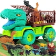 thumbnail image 1 of Camión de juguete con forma de dinosaurio JoyBuilders 18 en 1 para niños de 3 a 5 años con coches, 1 of 7