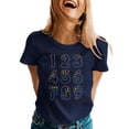 thumbnail image 4 of Tops de Manga Corta de las Mujeres Casual Impresa Camiseta Blusa Cuello Redondo Moda Poliéster Ligero Suave Cómodo para las Vacaciones Diarias de Trabajo de la Fiesta de Citas, 4 of 8