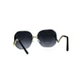 thumbnail image 4 of Womens Luxury Rimless Designer Fashion Butterfly Sunglasses Smoke, 4 of 4