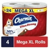 Charmin Ultra Strong Toilet Paper 4 Mega XL Rolls, 330 Sheets Per Roll