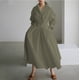thumbnail image 1 of VISgogo Vestido elegante para mujer, color sólido/estampado de leopardo, manga larga, vestido camisero con cintura ceñida, S-XXXXXL VISgogo  moda, 1 of 2