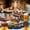 A1_9pc Brown 5.9x5.9in, variant on SMKE Oktoberfest Party Table Centerpiece With Beehive Design Featuring Beer Mugs And Kegs As Festive Bavarian Themed Decoration For Beer Festival Celebrations And Gatherings