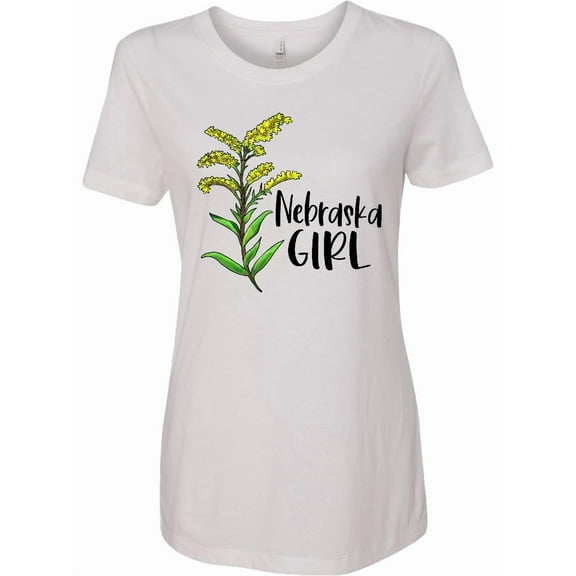 Inktastic Nebraska Girl Goldenrod Flower Women's T-Shirt