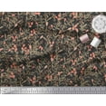 thumbnail image 2 of Soimoi Black Cotton Duck Fabric Berries Leaves Fabric Prints By Yard 42 Inch Wide, 2 of 3