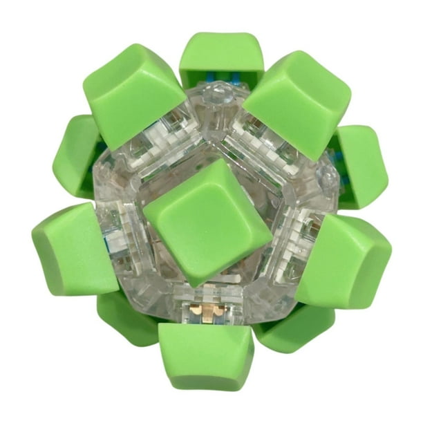 Pelota antiestrés con teclado y clicker para oficina, juguete sensorial para pasar el rato Verde brillante