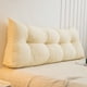 thumbnail image 3 of Cojín de cama beige Cojín de cama nórdico Tatami Triángulo Bolsa suave Respaldo grande Doble anticolisión, 3 of 6
