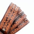 thumbnail image 5 of Resistance Western Leather Belt with Floral Engraved Buckle – Hand-Embossed Full-Grain Cowgirl Belt for Women’s Casual Wear, Plus Sizes Available, 5 of 7