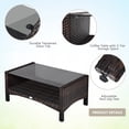 thumbnail image 5 of Gymax 4PCS Rattan Wicker Patio Conversation Set Cushioned Outdoor Furniture Set, 5 of 9