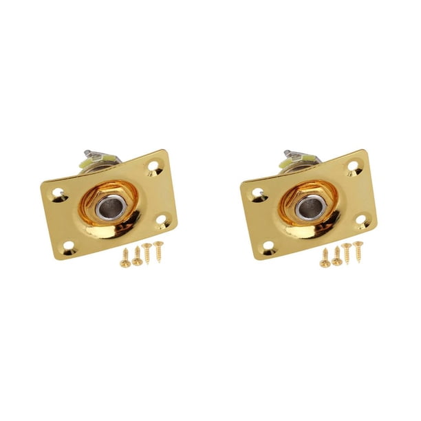 Panel de toma de Audio Soidarity para guitarra eléctrica Gibson TL 1/4 6,35mm montaje de conector cuadrado Type6 NO6