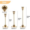 thumbnail image 5 of Juegos (6 piezas) Candelabros Conos Candelabros de metal de latón dorado, 5 of 5