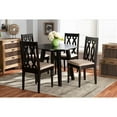 thumbnail image 5 of Heidi Modern and Contemporary Sand Fabric Upholstered and Wood 5-Piece Dining Set, 5 of 5