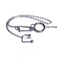 thumbnail image 4 of 1PC All Stainless Steel Lip Ring Vertical Labret Piercing Chain Ear Hoop Shinichi Okazaki  Body Jewelry Anime Cosplay Prop FJH, 4 of 6