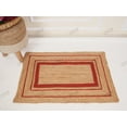 thumbnail image 4 of Rectangle Rug Natural Jute Rug Hand Braided Beige and Red Color Scalloped Area Rug, 4 of 5
