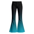 thumbnail image 6 of Girls Bell Bottom Pants High Waist Baggy Wide Leg Pants School Clothes Gradient Pants for Girls Size 5-16 Years, 6 of 6