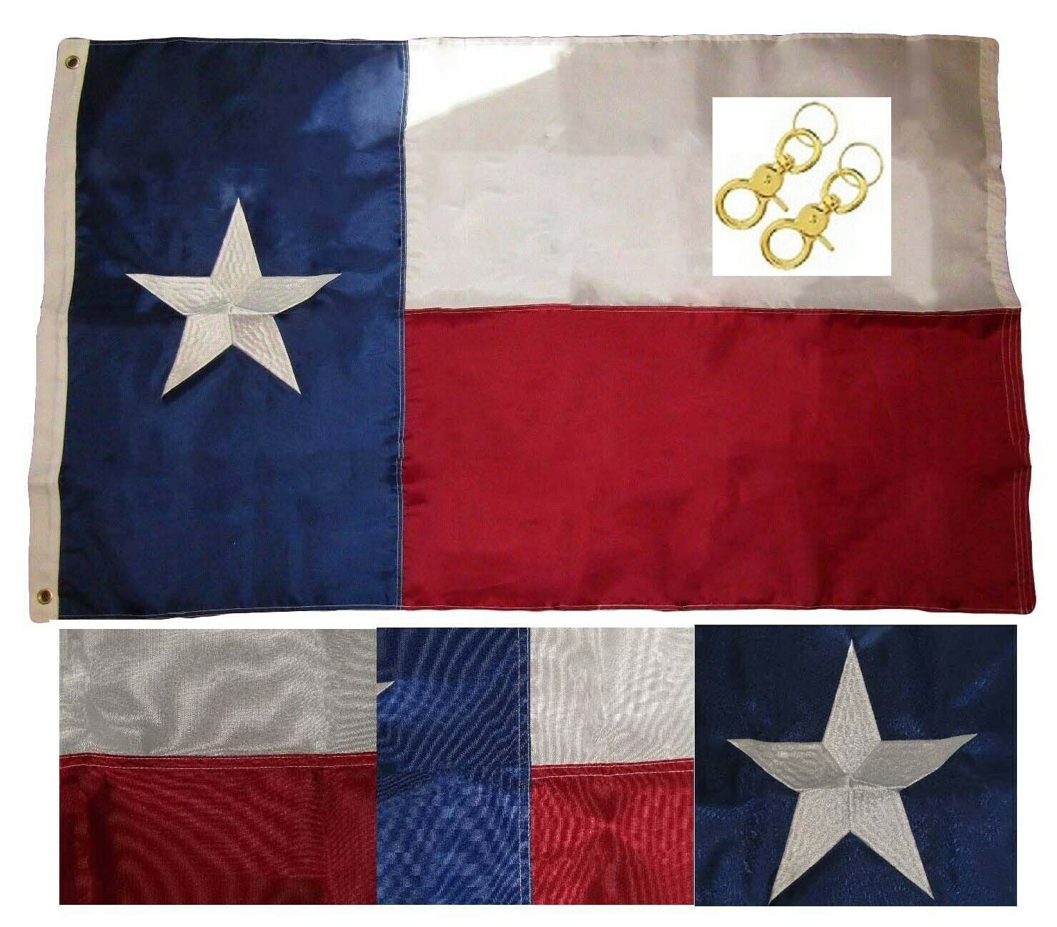 3’x5’ TEXAS STATE FLAG Lone Star TX Grommets Red White Blue 150D Polyester 