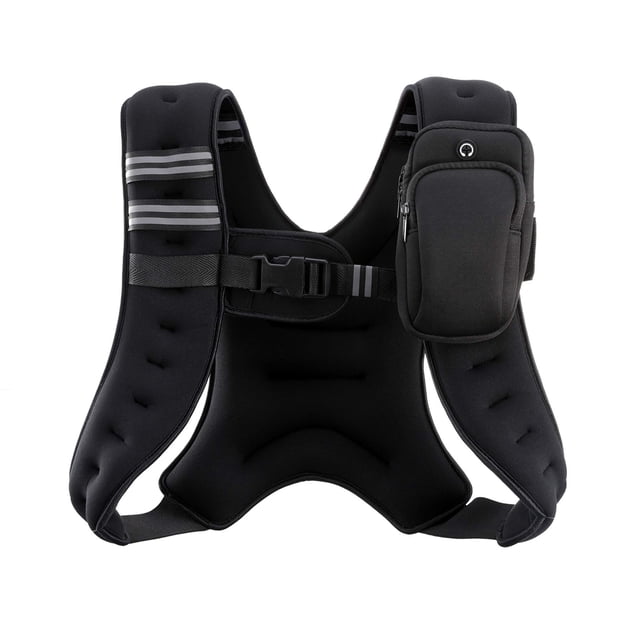 Chaleco Lastrado ZELUS 3.5 kg Negro con Franja Reflectante