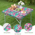 thumbnail image 4 of Breast Cancer Square Fitted Tablecloth with Elastic Edge,Square Table Cover,Washable Elastic Table Cover for Home Kitchen Party Decor 36"x36", 4 of 6
