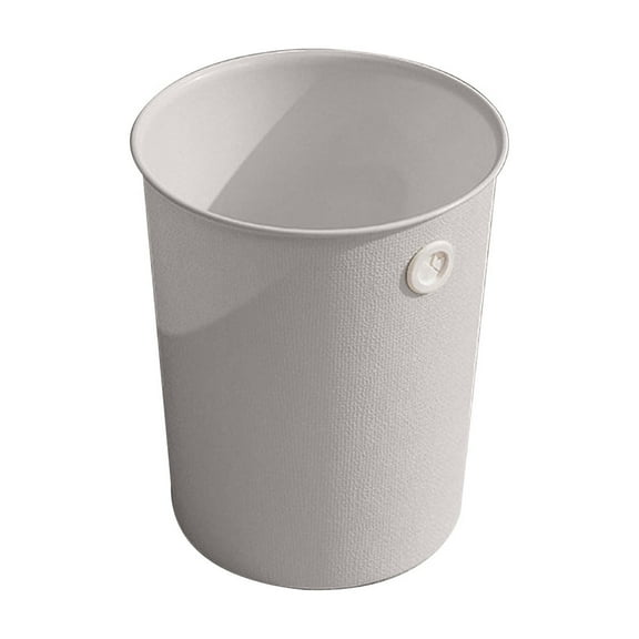 Qholemyo Modern Plastic Round Open Top Waste Basket Suitable For Household Bathroom Kitchen Bedroom Office Indoor Waste Bin Trash Can