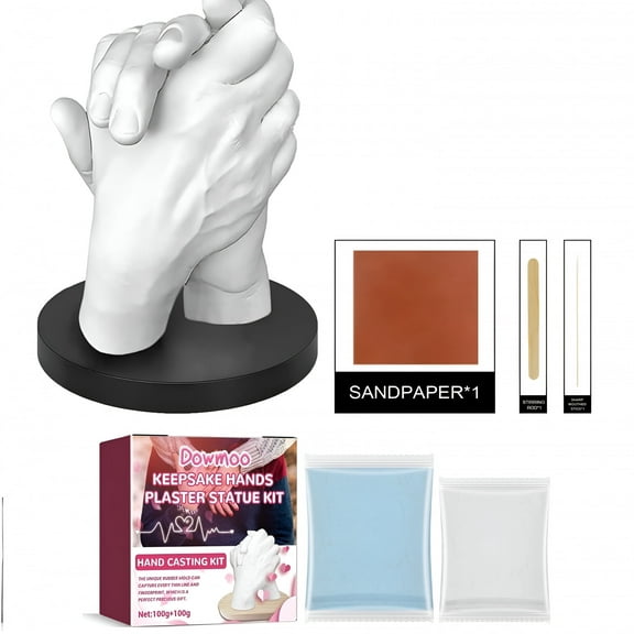 BESTSKY Hand Casting Kit Couples,DIY 3D Plaster Cast Hands,Valentine's Day Gifts,Gifts for Women