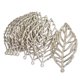 thumbnail image 1 of 10 colgantes de hoja de filigrana de plata y oro con temática de hojas, para hacer joyas, 50 x 25 mm, 1 of 9