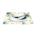 thumbnail image 3 of Wild Flower 4 PCs Placemats Set Linen Non-Slip Table Mat Rectangular Washable for Dining Kitchen Party 12"x18", 3 of 8