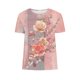 thumbnail image 4 of Tops de Ajuste Suelto para las Mujeres Sudadera de Manga Corta, Camiseta Casual Impresa para el Uso Diario de Primavera Y Otoño, 4 of 5