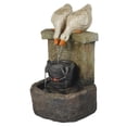 thumbnail image 4 of LuxenHome Fontaine Extérieure Éclairée en Résine Canards, 4 of 8
