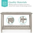 thumbnail image 6 of Best Choice Products 48in 2-Shelf Indoor Outdoor Wooden Console Table Multifunctional Buffet Bar Storage - Gray, 6 of 8