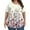 Pink, variant on TQWQT Womens Plus Size Tops 4x-5x Summer Crew Neck T Shirts Floral Print T-Shirt Short Sleeve Ladies Tops and Blouses Loose Casual Curvy Women Clothes Army Green L