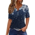 thumbnail image 4 of Babysbule Floral Print Short Sleeve O-Neck T-Shirts & Blouse (Women's), 4 of 7