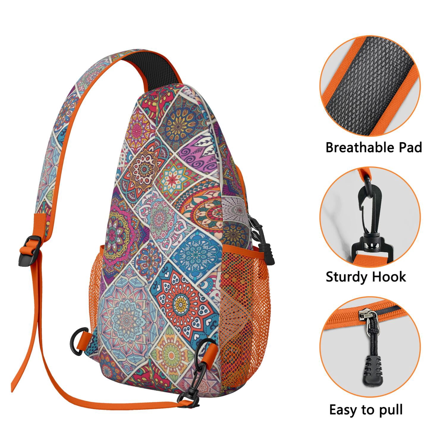 Rustic Home Decor Inspired Sling Bag Spacious Chest Bag for Commuters Artistic & Versatile