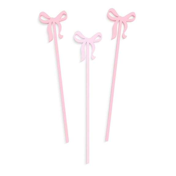 Coquette Bow Drink Stirrers, Pack of 12