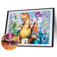 thumbnail image 2 of 5D bricolaje completo taladro diamante pintura dinosaurio bordado mosaico artesanía Kits decoración FLhrweasw Nuevo, 2 of 9