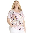 thumbnail image 4 of Tooniforms Scrubs Top For Women Round Neck Print TF787, 4 of 7