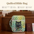 thumbnail image 6 of Xoenoiee Cat Flower Pattern Bible Cover Case for Women Men, Portable Bible Carrier Organizer Bag Quilted Bible Accessories with Zipper Pocket and Handle, Christian Gift, 6 of 7
