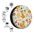 thumbnail image 4 of Logiee Whimsical Fox Floral Garden Print Spare Tire Cover, Universal Wheel Protectors,Waterproof Dust-Proof UV Sun Wheel Tire Cover,Fit for SUV, RV, Travel Trailer, Truck-14 inch, 4 of 6