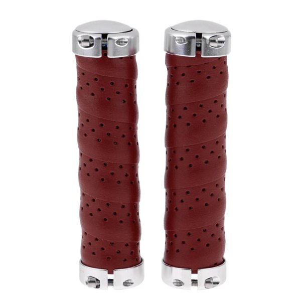 1 Pares de Puños de Manubrio de Cuero para Bicicleta de Montaña, Color Clásico , Marrón miel tal se describe Soledad Empuñaduras de manillar