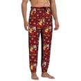 thumbnail image 4 of Kdxio Vintage Santa Skiing Red Plaid Pattern Joggers,Sweatpants for Men with Pockets-Small, 4 of 5
