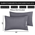 thumbnail image 4 of Fundas de almohada Utopia Bedding Standard, 20 x 26 cm, 2 unidades, color gris, 4 of 7
