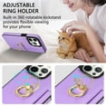 thumbnail image 3 of Allytech iPhone 14 Pro Max Case Cover Wallet, Ring Holder Stand Shockproof Anti-Scratch Drop Protection Slim Fit Card Holder Wallet Case for Apple iPhone 14 Pro Max 6.7" - Purple, 3 of 5
