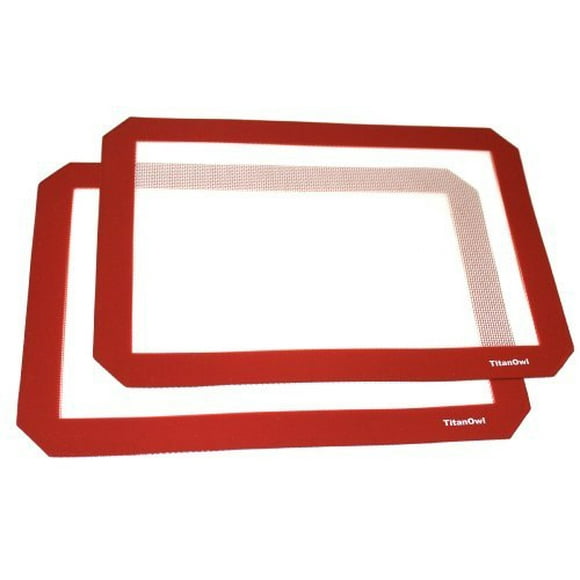 Silicone Mat Pad 2-pak 12 x 8.5 inch for Baking Art Cookie Pastry Pet Tray non-Stick Platinum Cured Food Grade Placemat Sheet