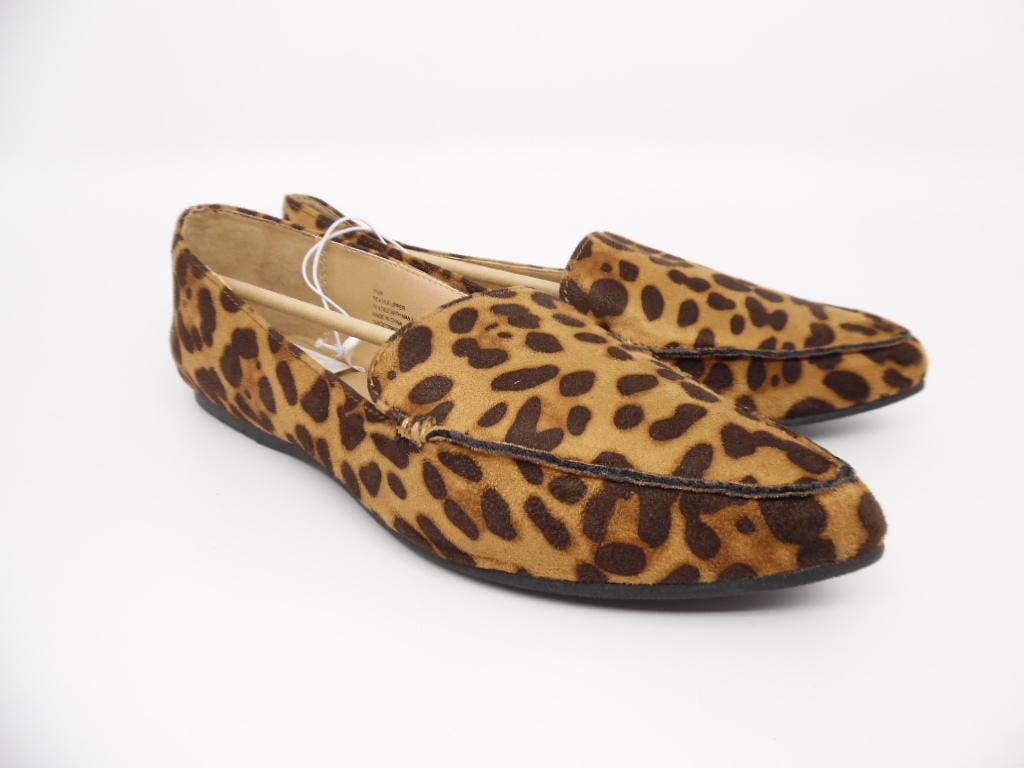 leopard loafers wide