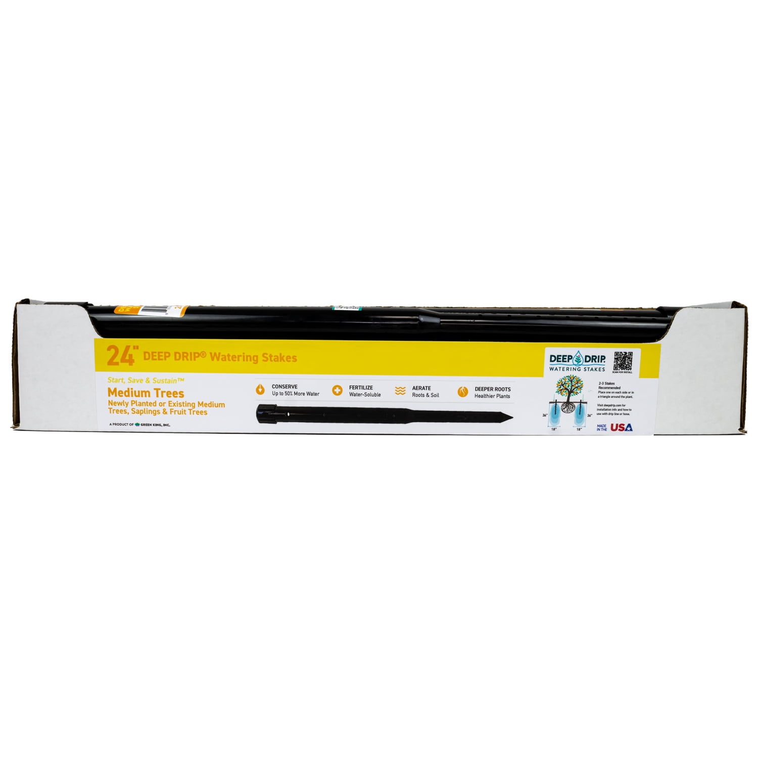 DEEP DRIP 24" Watering Stake Black