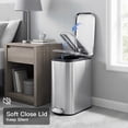 thumbnail image 6 of Bathroom Trash Can with Lid Soft Close,5L/3.2 Gallon Slim Garbage Can with Removable Liner Bucket,Small Step Wastebasket for Office, Bedroom, Toilet, Live Room, 6 of 8