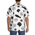 thumbnail image 7 of PAYOHTO Cat Fish Paw Mens Hawaiian Casual Short-sleeved Shirt Tropical Summer Beach Button Down Shirts, 7 of 7