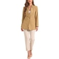 thumbnail image 2 of INSPIRE CHIC Women's Work Office Stretch Lapel Collar Long Sleeve Jacket Suit Blazer, 2 of 5
