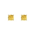 thumbnail image 3 of 0.5 Ct Round Cut Studs Yellow Natural Citrine 14K Yellow Solid Solid Gold Everyday Dainty Earrings Push Back, 3 of 7
