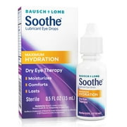 Soothe Maximum Hydration Eye Drops for Dry Eyes, Lubricating Eye Drops–from Bausch + Lomb, 0.5 FL OZ (15 mL)