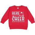 thumbnail image 2 of Inktastic Here to Cheer Cheerleading with Arrow and Stars Toddler Sweatshirt, 2 of 4